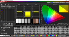 CalMAN: ColorChecker - AdobeRGB target colour space (calibrated)