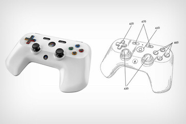 Google controller render and patent drawing. (Source: Yanko Design/Sarang Sheth)