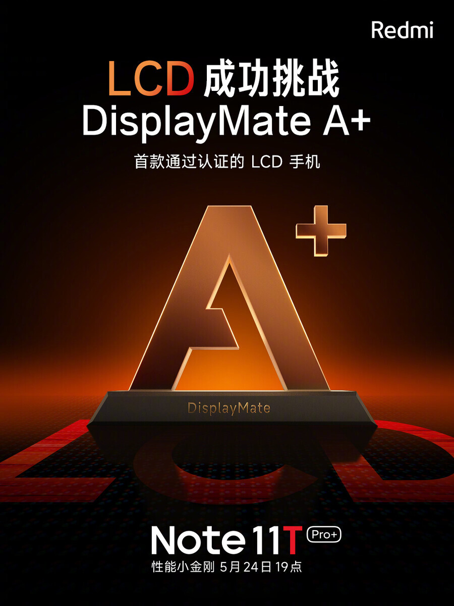 Xiaomi Redmi Note 11T Pro Plus receives DisplayMate A+ rating for its 144  Hz IPS LCD with no PWM -  News