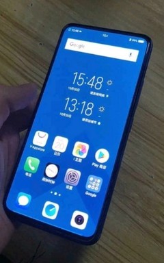 The all-display front of the Vivo NEX 2. (Source: Leikeji)