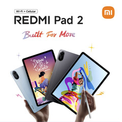 The Redmi Pad 2 comes in two colour options, but not when configured with 4G connectivity. (Image source: Xiaomi - edited)