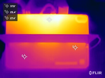Surface temperatures stress test (rear)