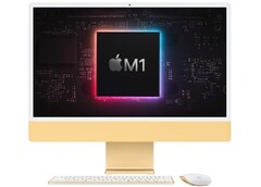 The new 24-inch Apple iMac features the M1 chip and an actual display diagonal size of 23.5 inches. (Image source: Apple - edited)