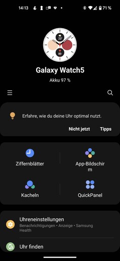 The Samsung Wear app is the hub for all watch settings