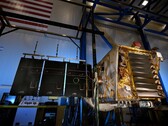 Lunar Trailblazer sitting in a room at Lockheed Martin Space in Colorado during testing (Image source: Lockheed Martin Space)