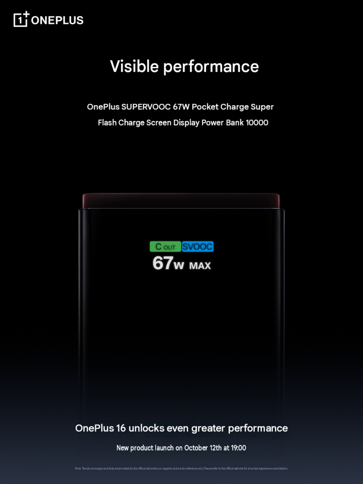 Official promo images of the new SuperVOOC 67W power bank.
