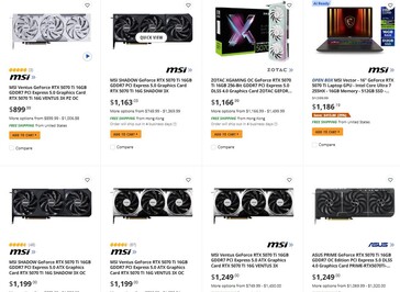 RTX 5070 Ti price on Newegg. (Image source: Newegg)