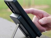 An aluminum stand in the 10,000 mAh Rokform MagSafe power bank holds the attached phone up for hands-free use. (Image source: Rokform)