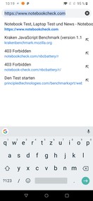 Using the default keyboard in portrait mode