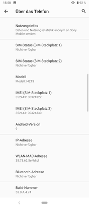 Software Sony Xperia 10 Plus