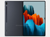 The Galaxy Tab S8 Ultra should arrive alongside the Galaxy S22 series. (Image source: @OnLeaks & 91mobiles)