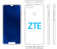 ZTE dual-notch design patent, ZTE Iceberg concept might become a product someday (Source: Mobiel kopen)