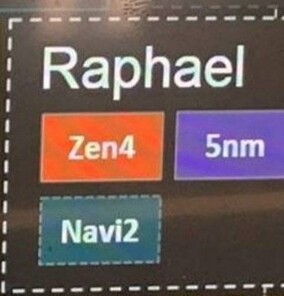 AMD Raphael will be based on Zen 4 and have a Navi 2 iGPU. (Image Source: @sepeuwmjh on Twitter)