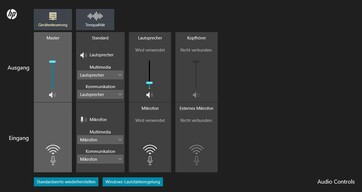 HP Audio settings