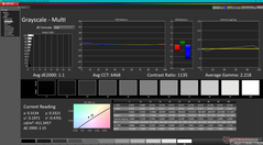 Grayscale before calibration (vs. P3)