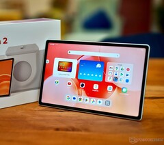 The Lenovo Tab Plus Gen 2 features a white colorway and a massive JBL-branded speaker 