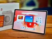The Lenovo Tab Plus Gen 2 features a white colorway and a massive JBL-branded speaker 