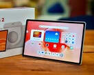 The Lenovo Tab Plus Gen 2 features a white colorway and a massive JBL-branded speaker