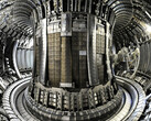 A lot of effort for (still) very small amounts of energy. View of the JET reactor. (Source: EUROfusion)