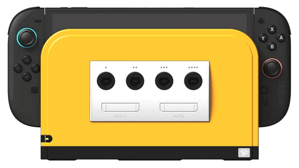 The BattleDock Adapter will have replaceable faceplates. (Image source: Retro Fighters/Kickstarter)