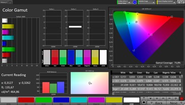 CalMAN DCI P3 color space