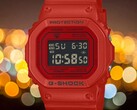 Casio’s new red lantern G-Shock could have a similar design to the DW-5600RRB-4 (above)
