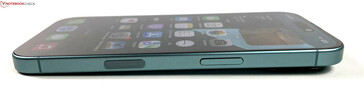 Right: Haptic camera button, standby button