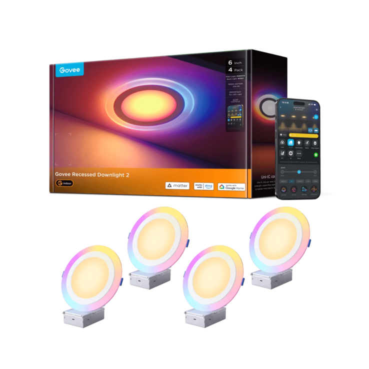 The Govee 6-inch Smart Recessed Lights Pro with Night Light. (Image source: Govee)