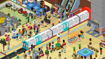 An image showing a subway station in Overcrowd: A Commute 'Em Up. (Image source: Steam)