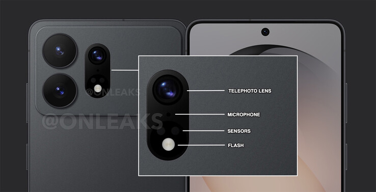 The final sensor arrangement inside the oval cutout of the Samsung Galaxy S27 Ultra according to @OnLeaks.