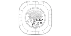 A schematic of Samsung&#039;s next buds. (Source: FCC via 91Mobiles)