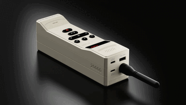 The Trozk Cellular Power Bank has three USB ports and a removable antenna.