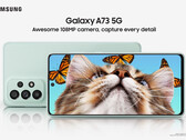 The Galaxy A73 5G is the fifth Galaxy A series smartphone announced this month. (Image source: Samsung)