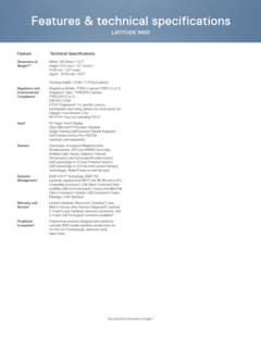 Dell Latitude 9420 - Specifications - contd. (Image Source: Dell)