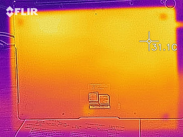 Heat map while idling - bottom