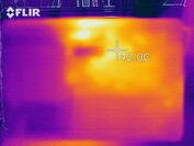 Heatmap of the bottom of the device under load