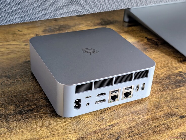 Rear: AC power (No external power brick), USB-C Thunderbolt 4 w/ DisplayPort + Power Delivery, 3.5 mm headset, HDMI (4K@60), DisplayPort 1.4 (4K@144), 2x RJ-45 (2.5 Gbps), 4x USB-A 3.0 (10 Gbps)