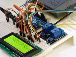 A project involving an LCD display and a relay