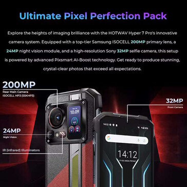 A total of three cameras and a rear display are on board. (Image source: Hotwav)