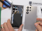 The Galaxy S24 Ultra mid-teardown. (Source: JerryRigEverything via YouTube)