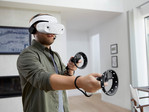 Dell Visor and controllers in use. (Source: Dell)