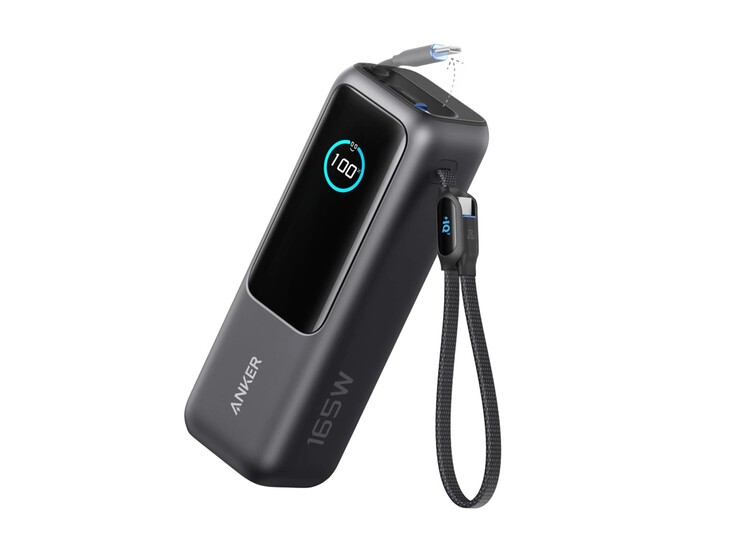 The Anker 25,000 mAh laptop power bank outputs 165 W max when charging two devices via USB-C. (Image source: Anker)