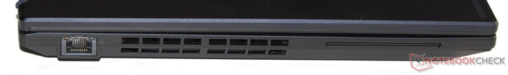 Left side: Gigabit Ethernet, optional SmartCard reader