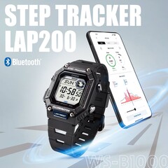 The Casio WS-B1000-2AV has a built-in accelerometer for step tracking (Image source: Casio)