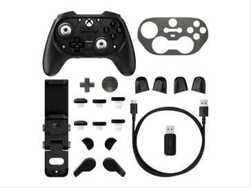 Swappable accessories for the controller.
