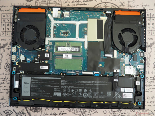 The Dell G15 gaming laptop has two RAM and SSD slots (Image: Florian Glaser)