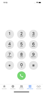 The iOS 12 dialler