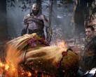 A screengrab from God of War Laufey's intro sequence