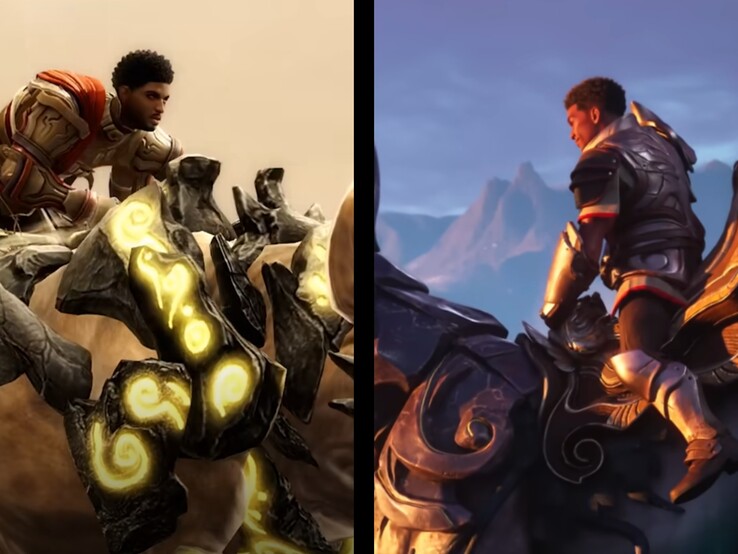 A comparison between Guild Wars 2 (left) and Guild Wars 3 (right). 