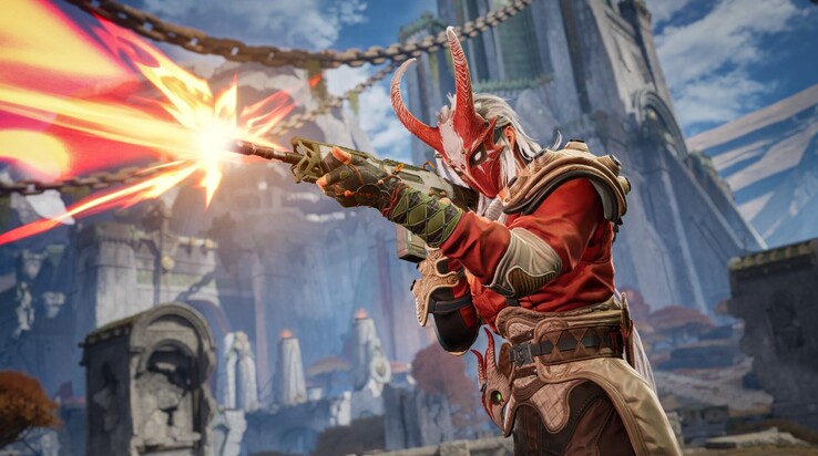 A character shooting in Highguard. 